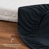 Blumtal® Frottee Spannbettlaken - Kuschelig weiches Bettlaken 180x200 cm, Oeko-Tex 100 Zertifiziert, bis 22cm Matratzenhöhe, Dark Ocean Blue -blau Bild 5
