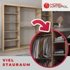 Schwebetürenschrank Verona 2-250cm mit Spiegel Kleiderschrank mit Kleiderstange und Einlegeboden Schlafzimmer- Wohnzimmerschrank Schiebetüren Modern Design (Sonoma + Weiß) Bild 5