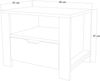 Hanah Home Elegant Nightstand with Single Drawer, Matte White, 60 x 45 x 42 cm | 100% Melamine Coated Particle Board, 18 mm Thick | Stylish & Functional Storage Solution Bild 2