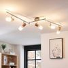 Lindby Deckenstrahler Christoph, Holz Chrom IP20, 5 x 4,5 W LED Bild 3