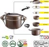 BRUNNER Topf-Set BRUNNER Camping Kochtöpfe Alu CHOCOLATE Platzsparend, Stapelbar, (7-tlg) Bild 4
