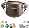 BRUNNER Topf-Set BRUNNER Camping Kochtöpfe Alu CHOCOLATE Platzsparend, Stapelbar, (7-tlg) Bild 3