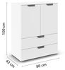 rauch Aditio Box, Kommode, 2-türig, 2 Schubladen, mit Softclose-Funktion, Farbe Weiß, BxHxT 80x100x42cm Bild 3