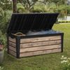 Keter Gartenbox Brightwood, 454 Liter, hochwertige Auflagenbox in Holzoptik Pinie, als Sitzgelegenheit nutzbar, mit Gasdruckfedern, abschließbar Bild 5