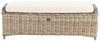 Beliani 'SUSUA' Garten Ottomane, Rattan natur / cremeweiß, 140 x 47 x 49 cm Bild 4