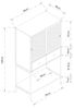 Beistellschrank Tysnes 140x80x40 cm Schwarz/Eiche [en. casa] Bild 2