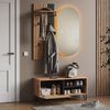 Garderobe Amber Eiche Wotan 43 x 110 cm 3 Teile Vicco Bild 5