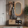 Garderobe Amber Eiche Wotan 43 x 110 cm 3 Teile Vicco Bild 3