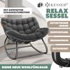 KESSER® 'XXL Chillexer' Schaukelstuhl mit Rutschfesten Füßen, für drinnen & draußen, Witterungsbeständig, Stahl / Polyester anthrazit, 100 x 100 x 85 cm Bild 3