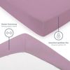 Blumtal® Baumwolle Spannbettlaken 160x200 cm Basics Jersey - Bettbezug 160x200 cm - Oeko-TEX zertifiziertes Spannbetttuch 160x200 cm - Matratzenbezug 160x200 cm - Bettbezug - Leintuch - Dusty Orchid Bild 4