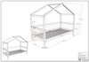 Hausbett >Buche Massiv< in Buche massiv weiß lackiert - 207,5x170x97,5 (BxHxT) Bild 3