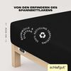 Schlafgut 'Easy' Spannbettlaken, MADE IN GREEN by OEKO-TEX®, Gummizug: rundum, Jersey Elasthan, Off-black, XL 180x200cm - 200x220cm Bild 3
