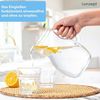KONZEPT Wasserkrug 1L aus Glas – Robuster Glaskrug mit bequemem Griff, (1-tlg), Ergonomischer Griff, Füllstandsanzeige, Spülmaschinenfest Bild 4