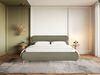 Selsey Polsterbett 160x200 cm Cord Olivgrün – Bett mit Stauraum und Bettkasten, gepolstertes Bett mit Lattenrost und Metallrahmen, Doppelbett Schlafzimmer mit goldfarbenen Füßen und Gasdruckfedern Bild 2