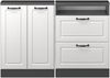 Dachschrägenschrank-Set Rion Weiß Landhaus/Anthrazit 2er Set Vicco Bild 5