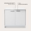 Waschbeckenunterschrank >Smash< in Weiß matt aus MDF - 63x55x29cm (BxHxT) Bild 5