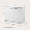 Waschbeckenunterschrank >Smash< in Weiß matt aus MDF - 63x55x29cm (BxHxT) Bild 2