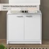 Waschbeckenunterschrank >Smash< in Weiß matt aus MDF - 63x55x29cm (BxHxT) Bild 3