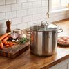 Haushalt International Kochtopf XXL 20 Liter Universalkochtopf Großraumtopf, Edelstahl, induktionsfähig, spülmaschinengeeignet, Glasdeckel mit Dampfloch Bild 2