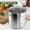 Haushalt International Kochtopf XXL 20 Liter Universalkochtopf Großraumtopf, Edelstahl, induktionsfähig, spülmaschinengeeignet, Glasdeckel mit Dampfloch Bild 3