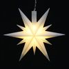 ***Weihnachtsstern aus Kunststoff in weiß, für Innen und Außen geeignet, inkl. LED Beleuchtung und 6h Timer, für Batteriebetrieb. Maße L/B/H: 13,5 x 5,5 x 12 cm. Bild 2