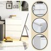 Kommode K60 mit 3 Schubladen | für das Wohnzimmer Schlafzimmer Schrank Büro Arbeitszimmer | Modernes Funktionales Design | B60 x H77 x T40 cm, Gewicht 25 kgWeiß/Weiß Glänzend Bild 4