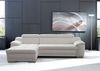 CAVADORE Schlafsofa Aniamo / Ledersofa in L-Form mit Bettfunktion, verstellbaren Kopfstützen und XL-Longchair / 270 x 80 x 165 / Kunstleder, Weiß Bild 2