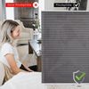 bobodeco Plissee ohne Bohren Klemmfix Faltrollo Jalousie Anthrazit 55x130 cm (BxH), Plisseerollo Sichtschutz und Sonnenschutz Blickdicht Easyfix lichtdurchlässig Rollo für Fenster & Tür Bild 4