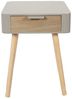HOME DECO FACTORY Nachttisch mit 1 Schublade, Holz, Taupe 34.8 x 48 x 37 cm Bild 4