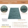 Carpetsale24 Shaggy Hochflor Teppich Wohnzimmer 140x200 cm Aqua Blau - Modern Flauschiger Teppich Extra Weich, Pflegeleicht und Einfarbig - Ideal als Teppich für Schlafzimmer, Esszimmer und Küche Bild 3