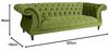 Ivette Sofa 3-Sitzer Samtvelours Olive Buche Nussbaumfarben Bild 2