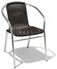 4 Stück Stabiler Aluminuim / Polyrattan Bistrostuhl stapelbar Bild 5