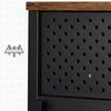 Songmics Sideboard Küchenschrank, Metallschrank, Tür mit Magnet, Stahlgestell, schwarz, 42,5 x 40 x 76 cm Bild 5