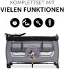 Hauck Baby-Reisebett Sleep'n Play Center - Disney - Mickey Mouse Grey, Reisebett mit Wickelauflage, höhenverstellbar, Rollen & Einstieg Bild 2