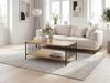 Couchtisch 110x60cm Eiche Optik Rechteckig - Design Sofatisch Metall - Wohnzimmertisch Ablage - Loungetisch Stauraum - Beistelltisch Kaffeetisch Bild 4