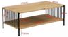 Couchtisch 110x60cm Eiche Optik Rechteckig - Design Sofatisch Metall - Wohnzimmertisch Ablage - Loungetisch Stauraum - Beistelltisch Kaffeetisch Bild 3