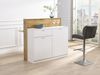 Vente-unique - LAMONIA Barmöbel Holz, Platte BeigeWeiß - B 50 cm x H 115 cm x L 120 cm Bild 2