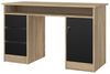 Dmora - Schreibtisch Carine, Mehrzweckschreibtisch, Bürotisch für PC, Eckschreibtisch, 126x55 h76 cm, Eiche und Schwarz Bild 4
