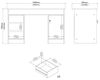 Dmora - Schreibtisch Carine, Mehrzweckschreibtisch, Bürotisch für PC, Eckschreibtisch, 126x55 h76 cm, Eiche und Schwarz Bild 2