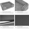 tectake Hundematte Orthopädisches Hundebett, mit abnehmbarem, wasserdichtem Plüschbezug Bild 5