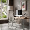 hjh OFFICE Profi Bürostuhl DYNAFIT II G Netz ergonomischer Drehstuhl mit Flexibler Lordosenstütze, Hellgrau, 652281 Bild 2
