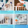 KIDIZ® Absperrgitter zum Klemmen mit Katzenklappe, Türschutzgitter, Autoclose Kinder Treppengitter ohne Bohren | 90° Stopp Schutz, schwenkbar, Treppenschutzgitter Orange, 88 - 94 cm Bild 3