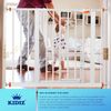 KIDIZ® Absperrgitter zum Klemmen mit Katzenklappe, Türschutzgitter, Autoclose Kinder Treppengitter ohne Bohren | 90° Stopp Schutz, schwenkbar, Treppenschutzgitter Orange, 88 - 94 cm Bild 4