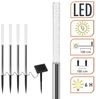 Spetebo LED Gartenleuchte LED Solar Gartenstecker 43 cm im Sprudelsäule Design - 4er Set, Design: Luftblasen, LED fest integriert, warm weiß, Akku ist austauschbar Bild 3
