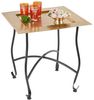 Marrakesch Orient & Mediterran Interior Beistelltisch Beistelltisch Garten Klapptisch Metall Sule Eckig Gold (1-St), Handarbeit Bild 4
