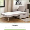 EVERGREENWEB Einzelmatratze für Schlafsofa, 12 cm hoch, orthopädische Wasserschaummatratze, hypoallergene und ergonimische Matratze mit weißem Bezug 80X190 – DAYBED Bild 4