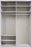 Rauch Möbel Caracas Schrank Kleiderschrank Schwebetürenschrank, Weiß 2-türig inkl. Zubehörpaket Premium 6 Einlegeböden, 2 Kleiderstangen, 1 Hakenleiste, Türendämpfer-Set, BxHxT 136 x 210 x 62 cm Bild 4
