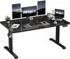 JUMMICO Schreibtisch elektrisch höhenverstellbar mit Memory-Funktion, Schwarz, 140x60 cm Bild 1
