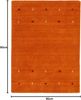 carpetfine 'Gabbeh Uni' Wollteppich, reine Wolle, Orange, 60x90 cm Bild 2