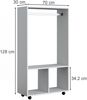 Kleiderschrank Sydney Weiß 70 x 128 cm Vicco Bild 3